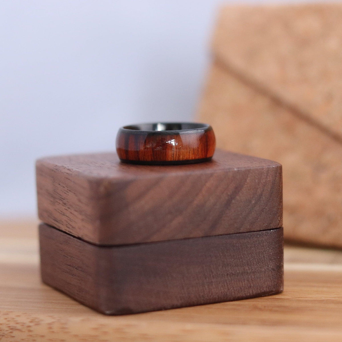 Joycoast Meliaceae - Tungsten & Mahogany Ring Size 11