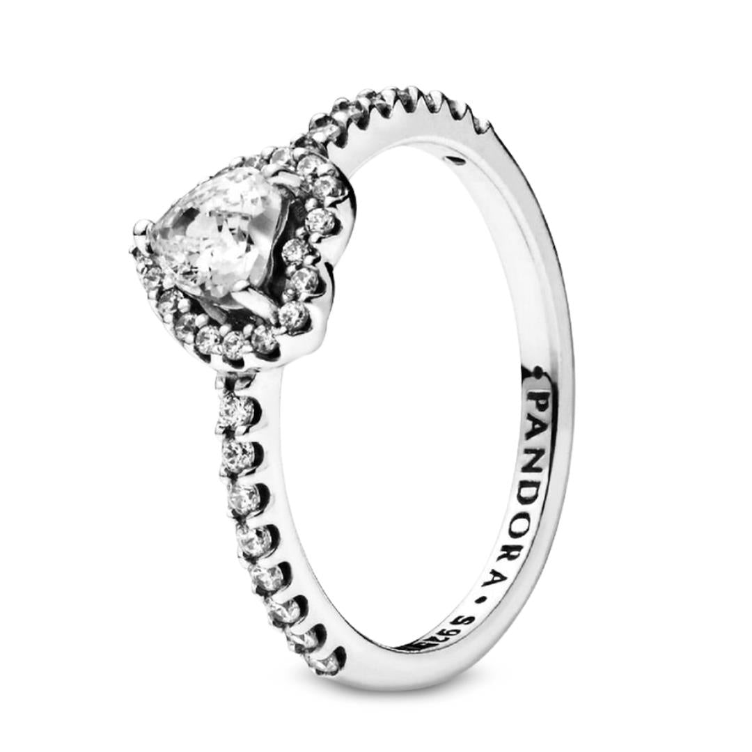 Pandora Elevated Heart Ring Size 9