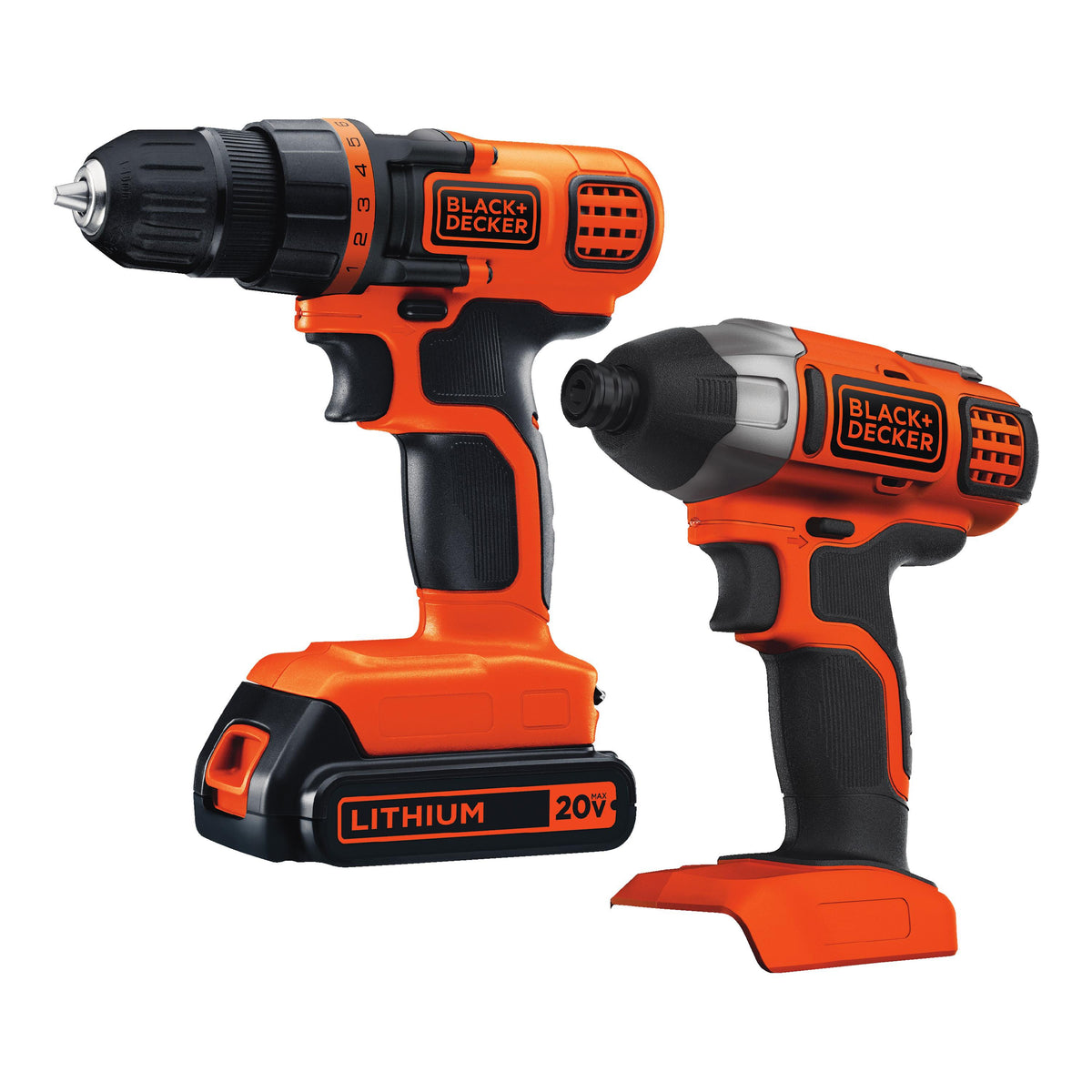 Black & Decker 20V MAX PowerConnect Cordless Drill & Impact Driver Combo Kit