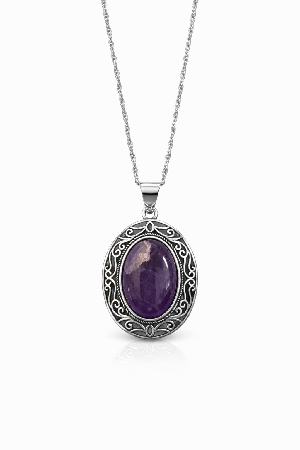Completely Bella Natural Amethyst Statement Pendant