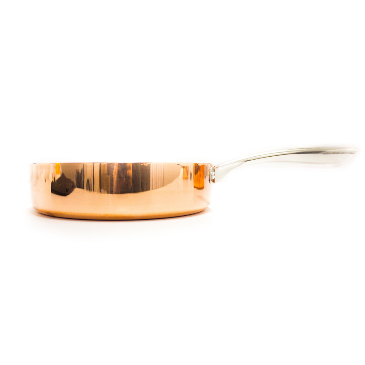 BergHOFF Copper Tri-Ply 8" Covered Deep Skillet, Non-Hammered