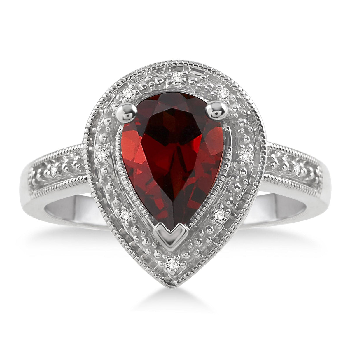 Jilco Inc Garnet and Diamond Ring 9