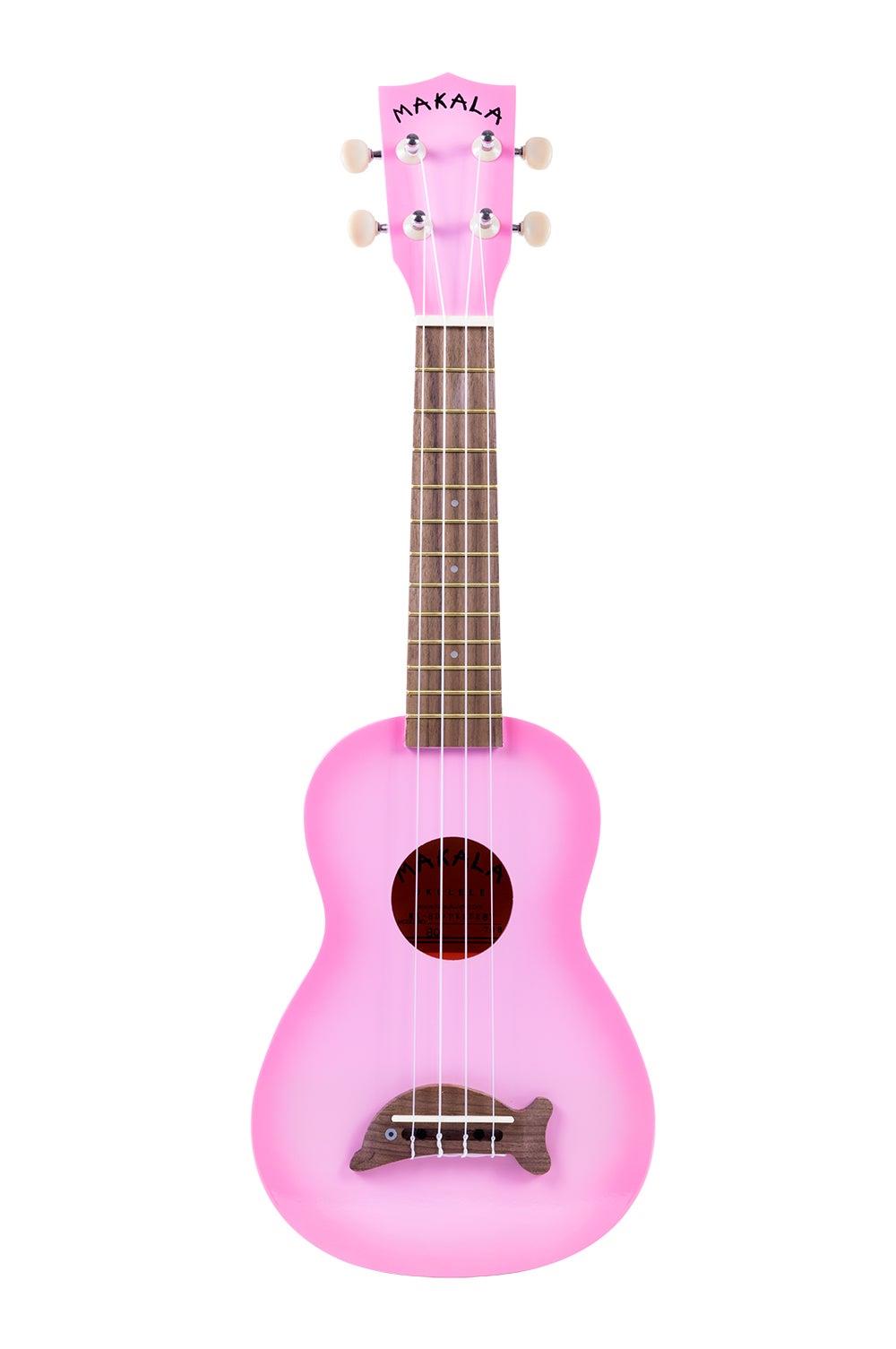 Kala Soprano Dolphin Ukulele w/ Tote Bag Pink Burst