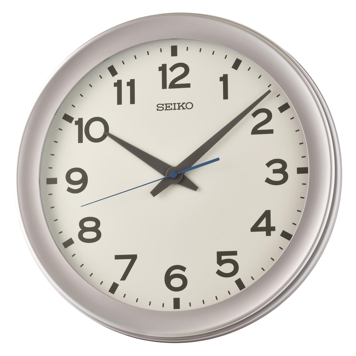 Seiko Clocks Wall, Quartz, Silver-Tone
