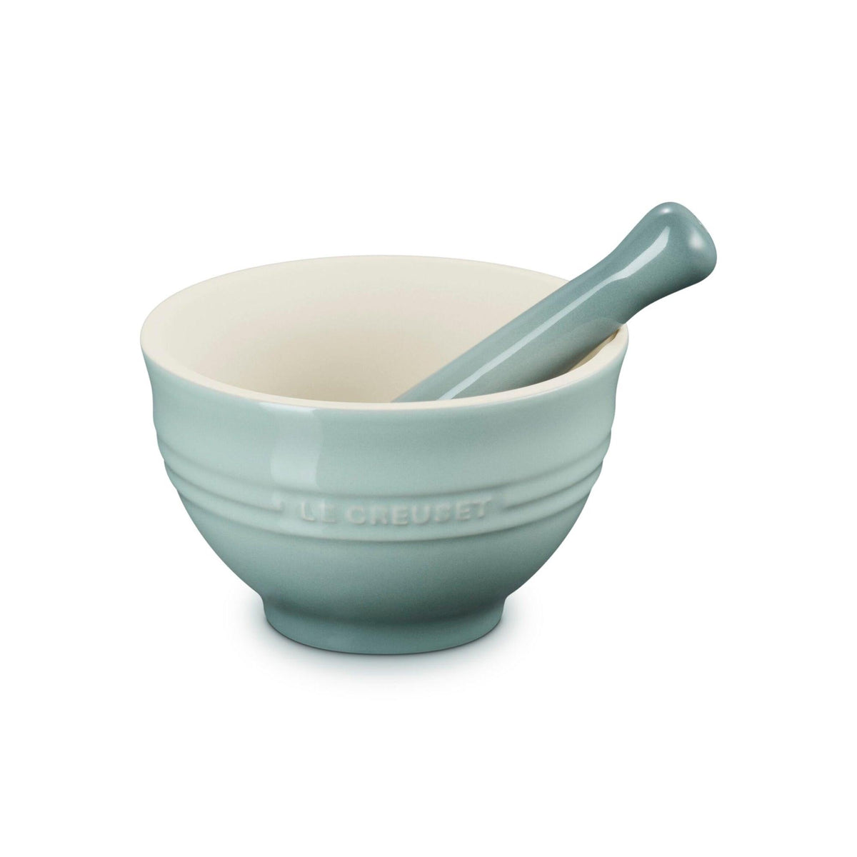 Le Creuset 10oz Stoneware Mortar and Pestle Set Sea Salt
