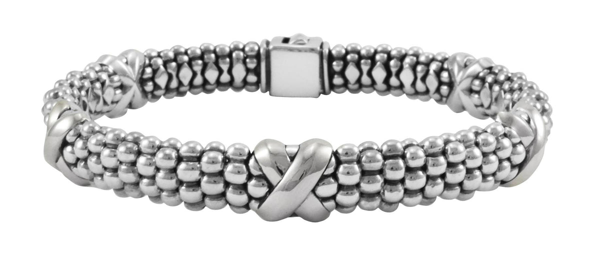 Lagos Five Station X Caviar Bracelet Size 7"