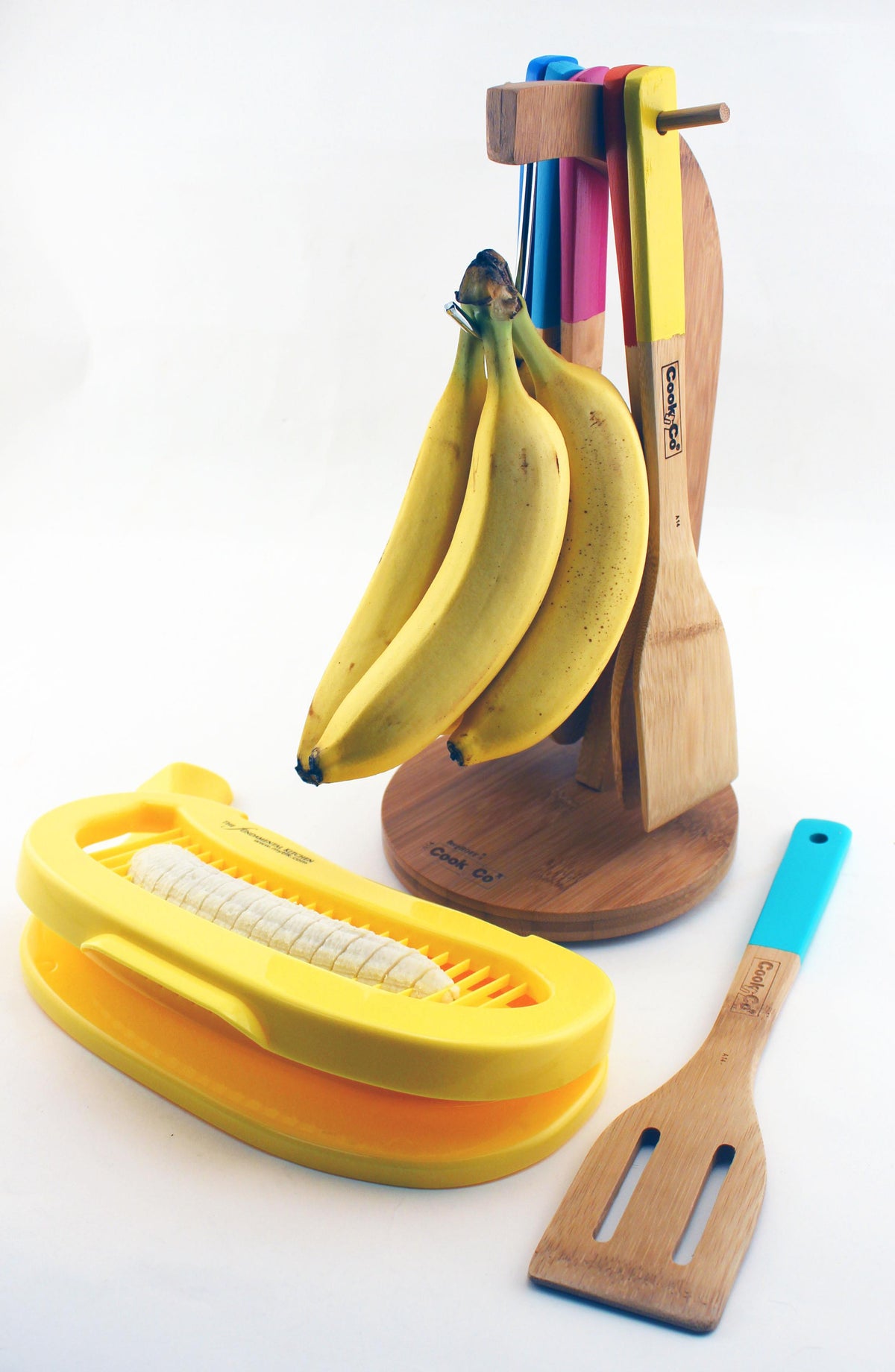 BergHOFF CooknCo Bamboo Banana Hanger and Cutter Set