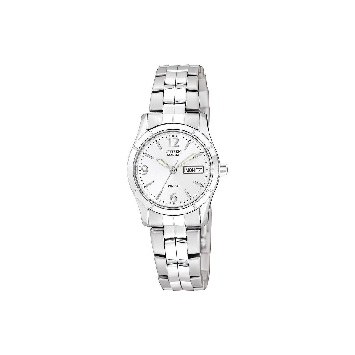 Citizen Ladies Quartz Silver-Tone Stainless Steel Watch Silver Dial