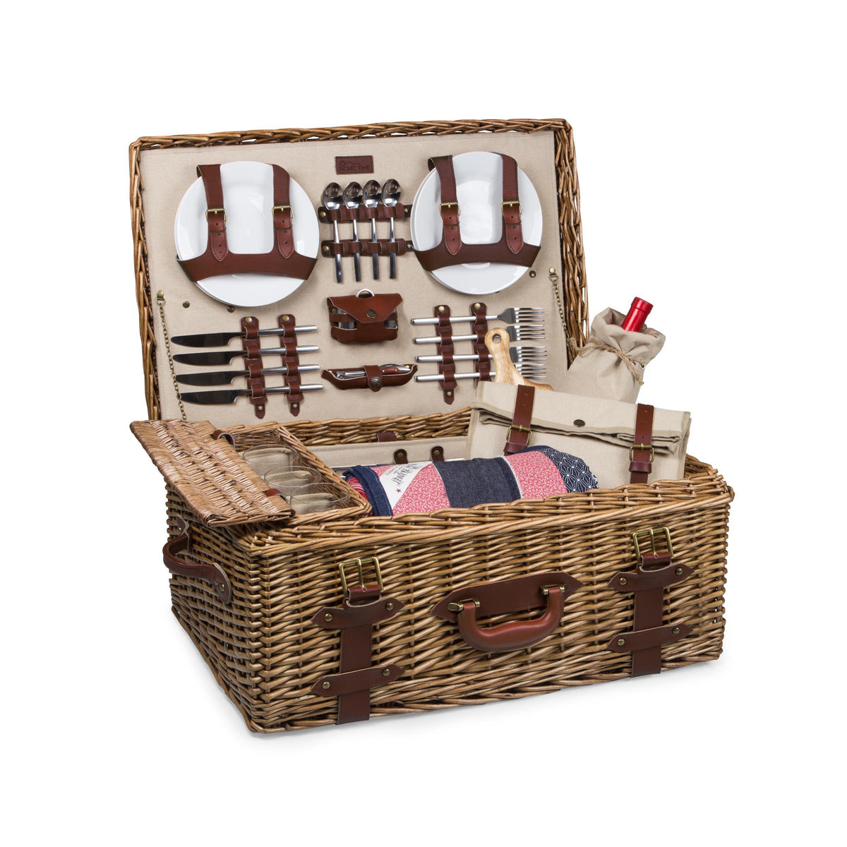 Picnic Time Charleston Basket - Light Willow
