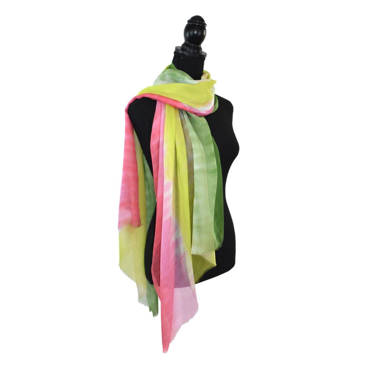 Dupatta Designs Milagro Tie-Dye Striped Scarf