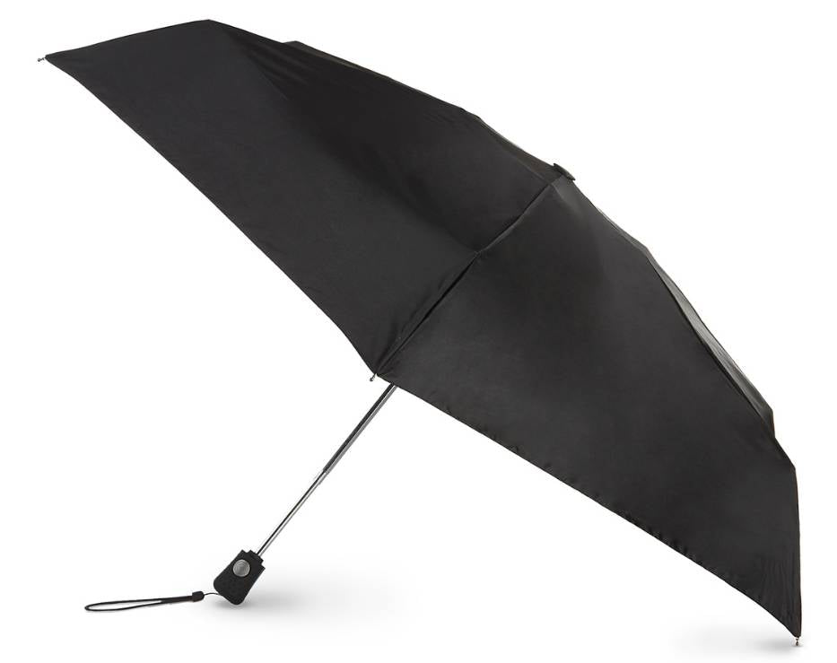 Totes Travel Auto Open Close Umbrella - Black