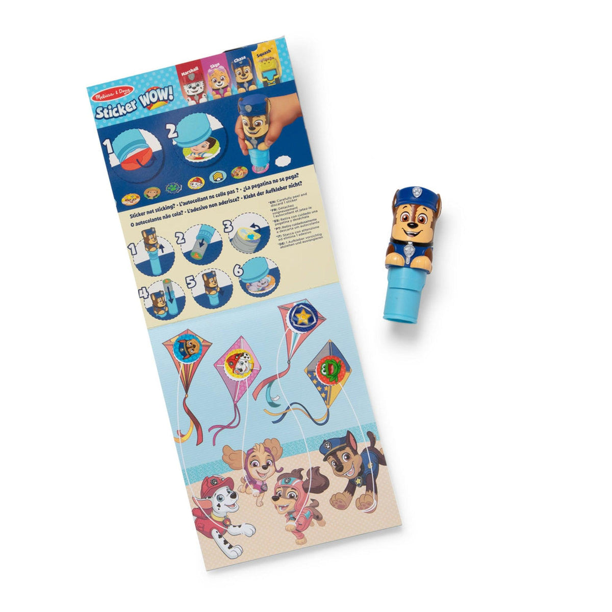 Melissa & Doug Sticker WOW! Activity Pad & Sticker Stamper - Chase Ages 3+ Years