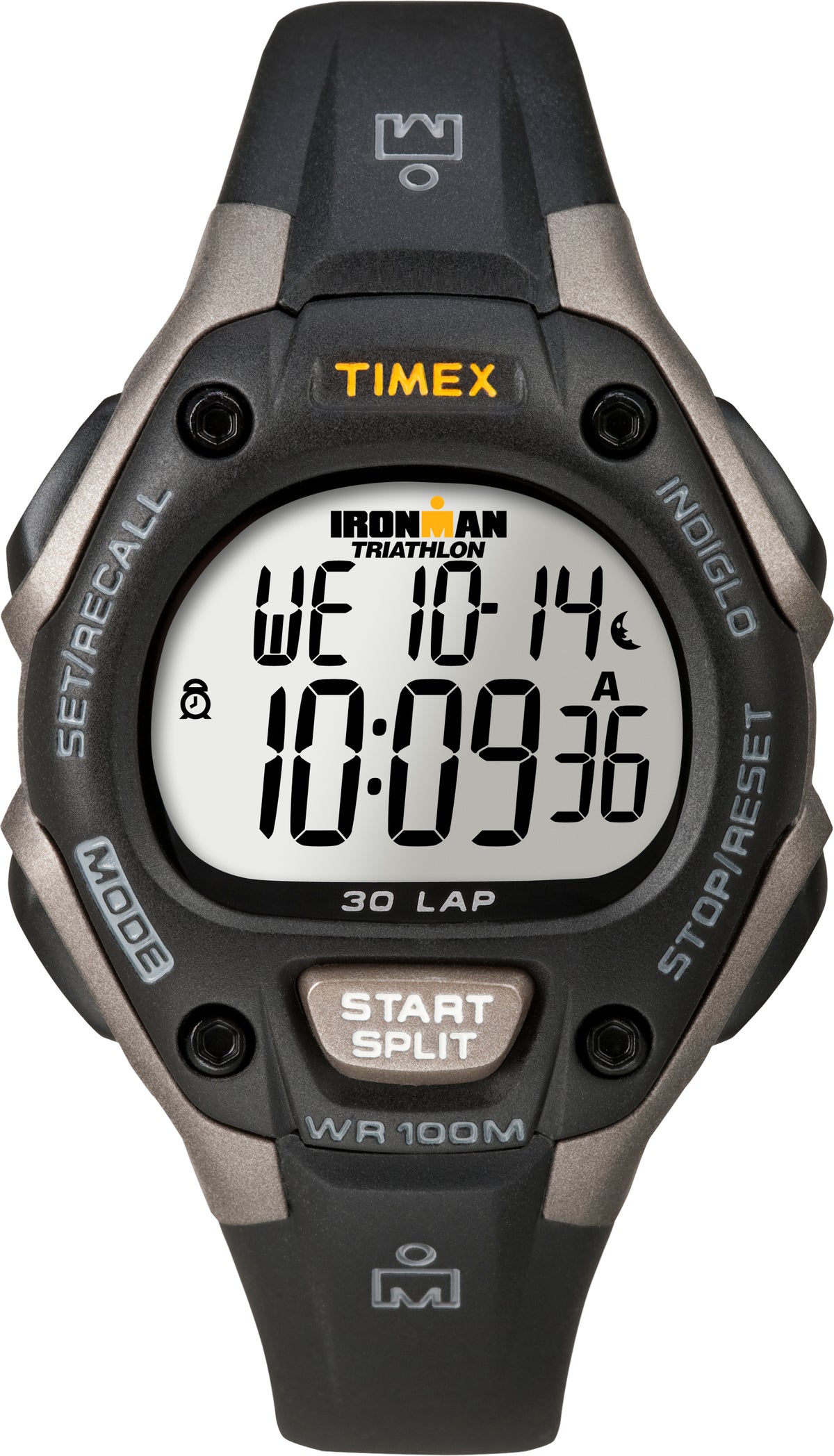 Timex Unisex Ironman Traditional 30-Lap Black and Gray Resin Strap Watch