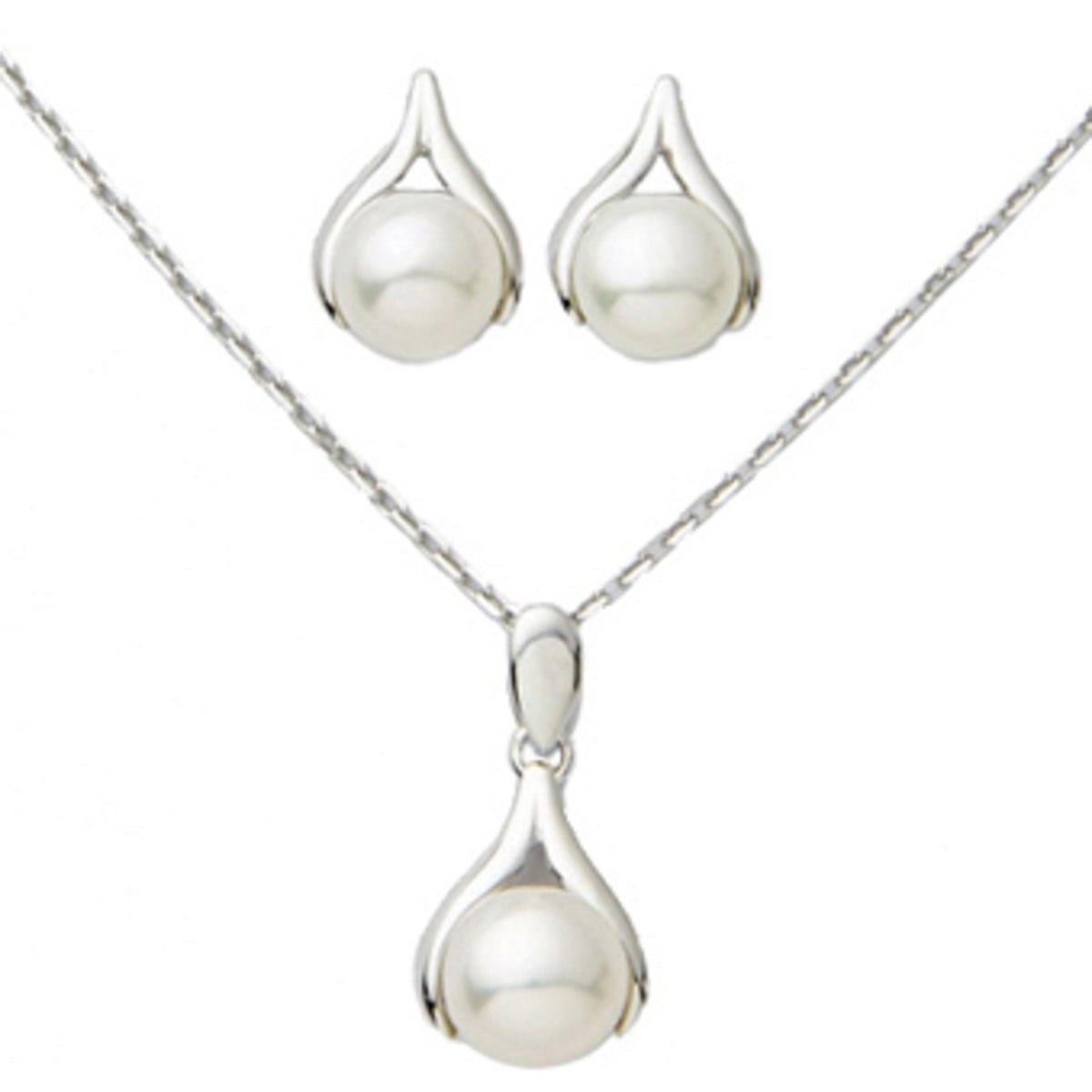 Jilco Pearl Earring & Necklace Set
