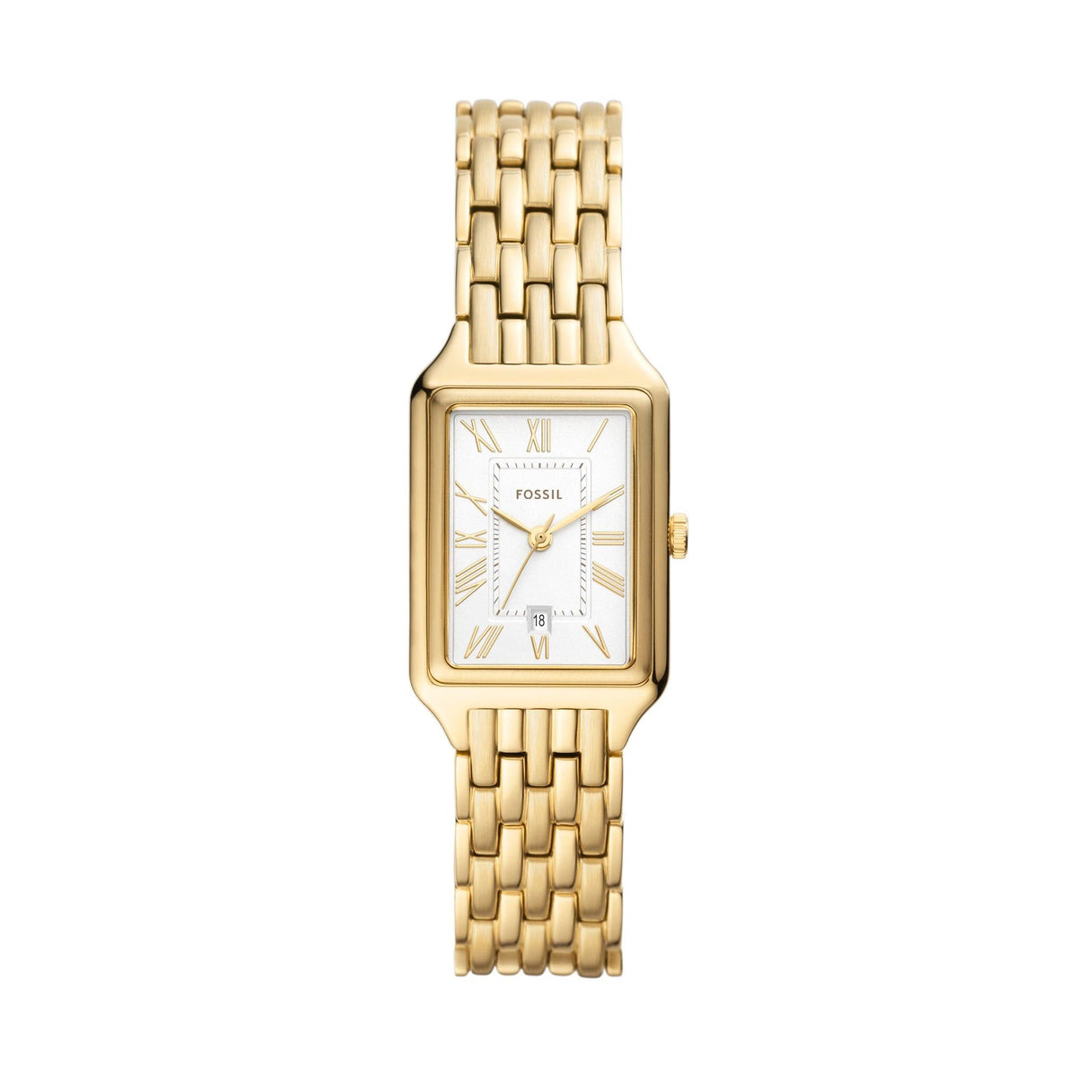 Fossil Ladies' Raquel Gold-Tone Stainless Steel Watch White Dial