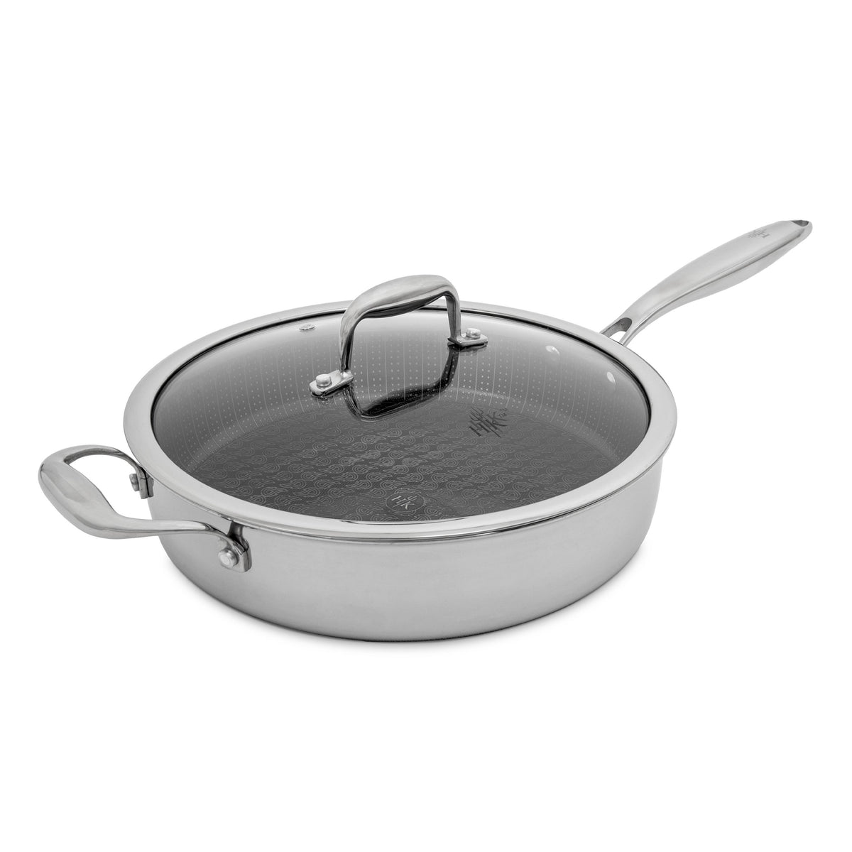 Hell's Kitchen Tri-Clad SS Hybrid 4 Quart Saute Pan + Lid