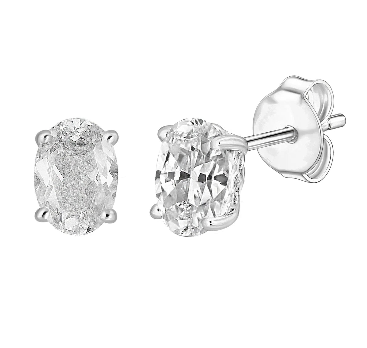 LALI Jewels 14K White Gold White Topaz Earring