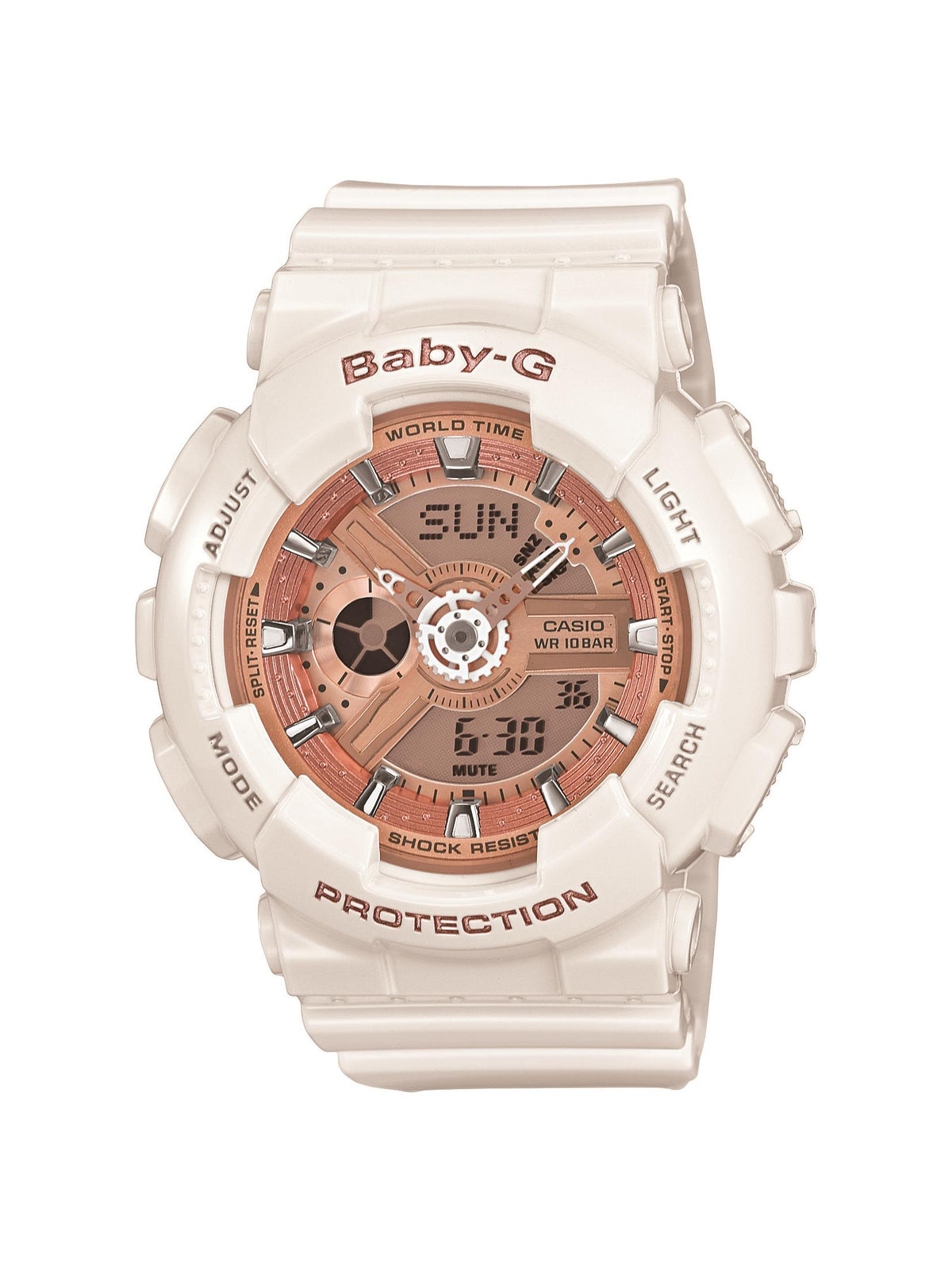 G-Shock Women's Baby-G Watch - White/Rose Gold