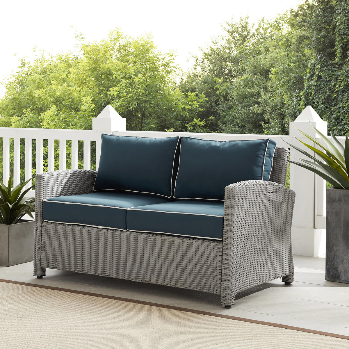 Crosley Outdoor Bradenton Wicker Outdoor Loveseat