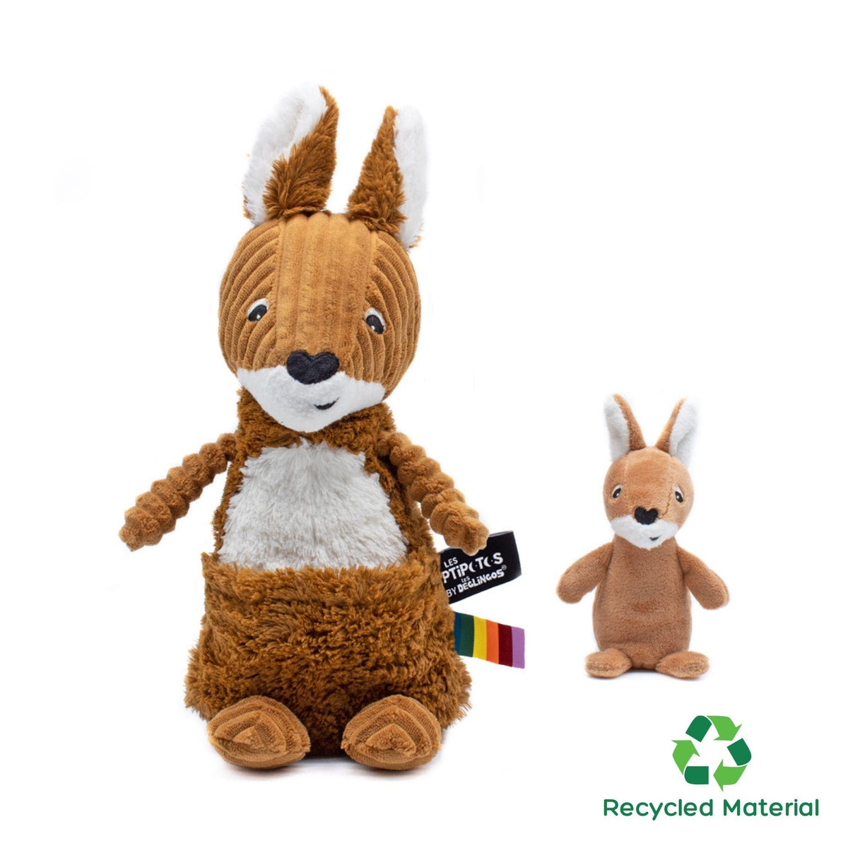 Les Ptipotos Mom & Baby Kangaroo - Brown Sugar