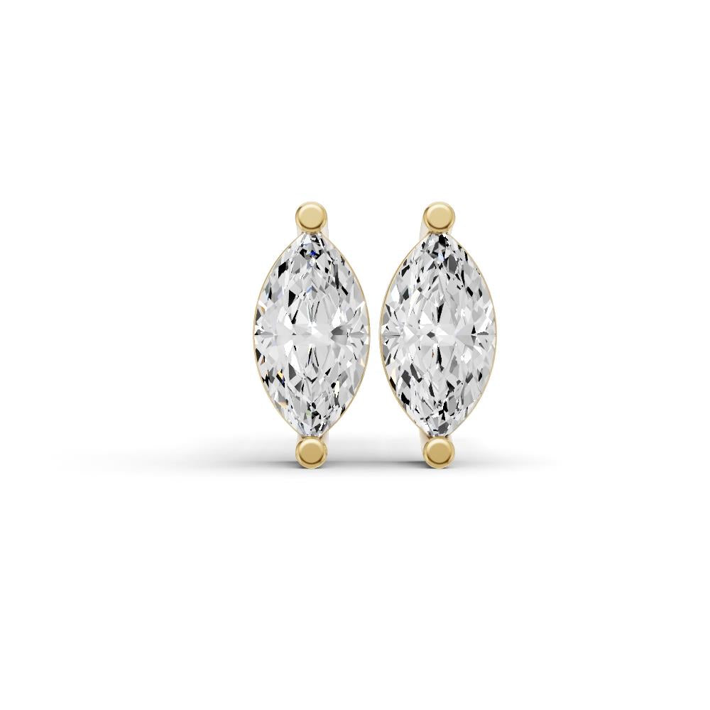 Prestige Boutique Diamonds Marquise Lab Diamond Solitaire Earrings Size 0.5 CTW