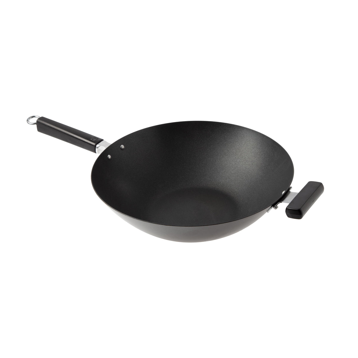 KitchenSupply Joyce Chen - Professional Series 14-Inch Carbon Steel Excalibur Nonstick Flat Wok w/Phenolic Handles