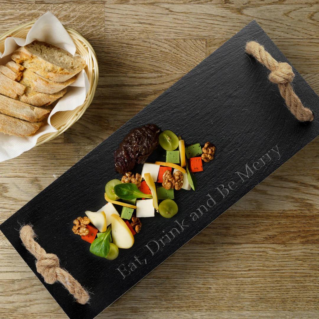 UBER Appliance Rectangular Slate Stone Serving Tray