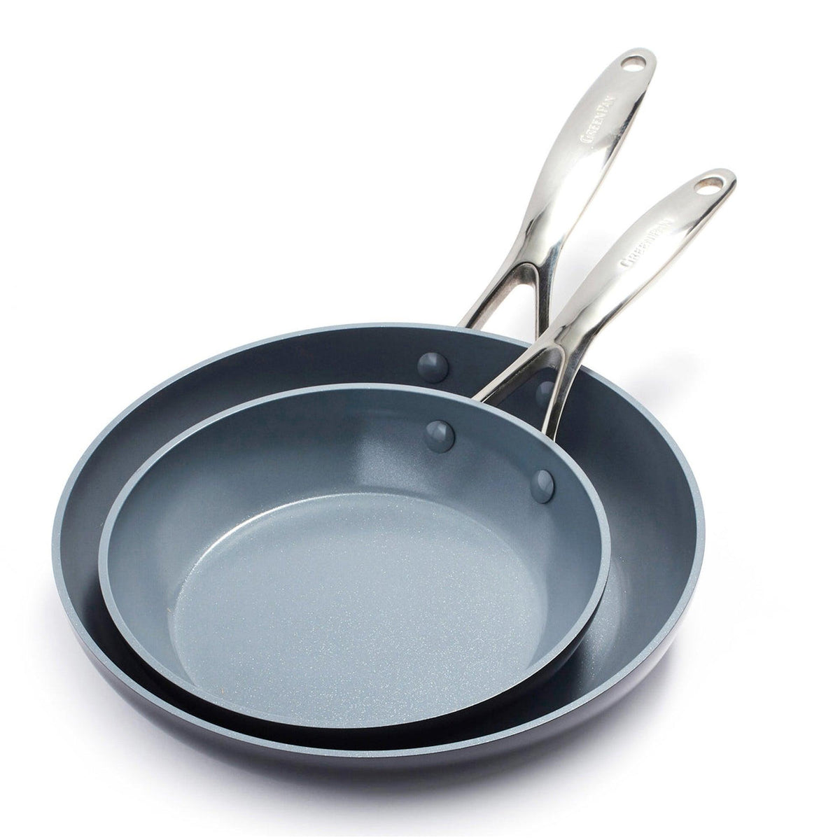 GreenPan Valencia Pro Ceramic Nonstick 8" & 10" Frypan Set Gray