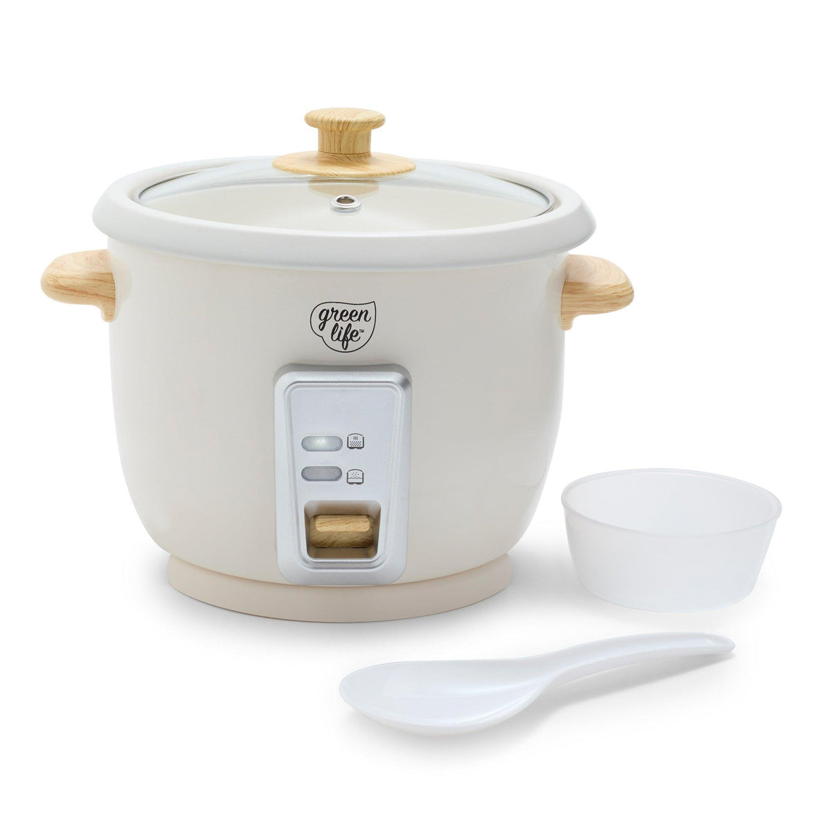 GreenLife 6 Cup Rice Cooker Cream