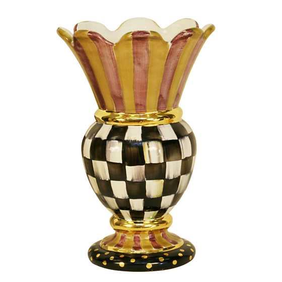 MacKenzie-Childs Sterling Check Great Vase