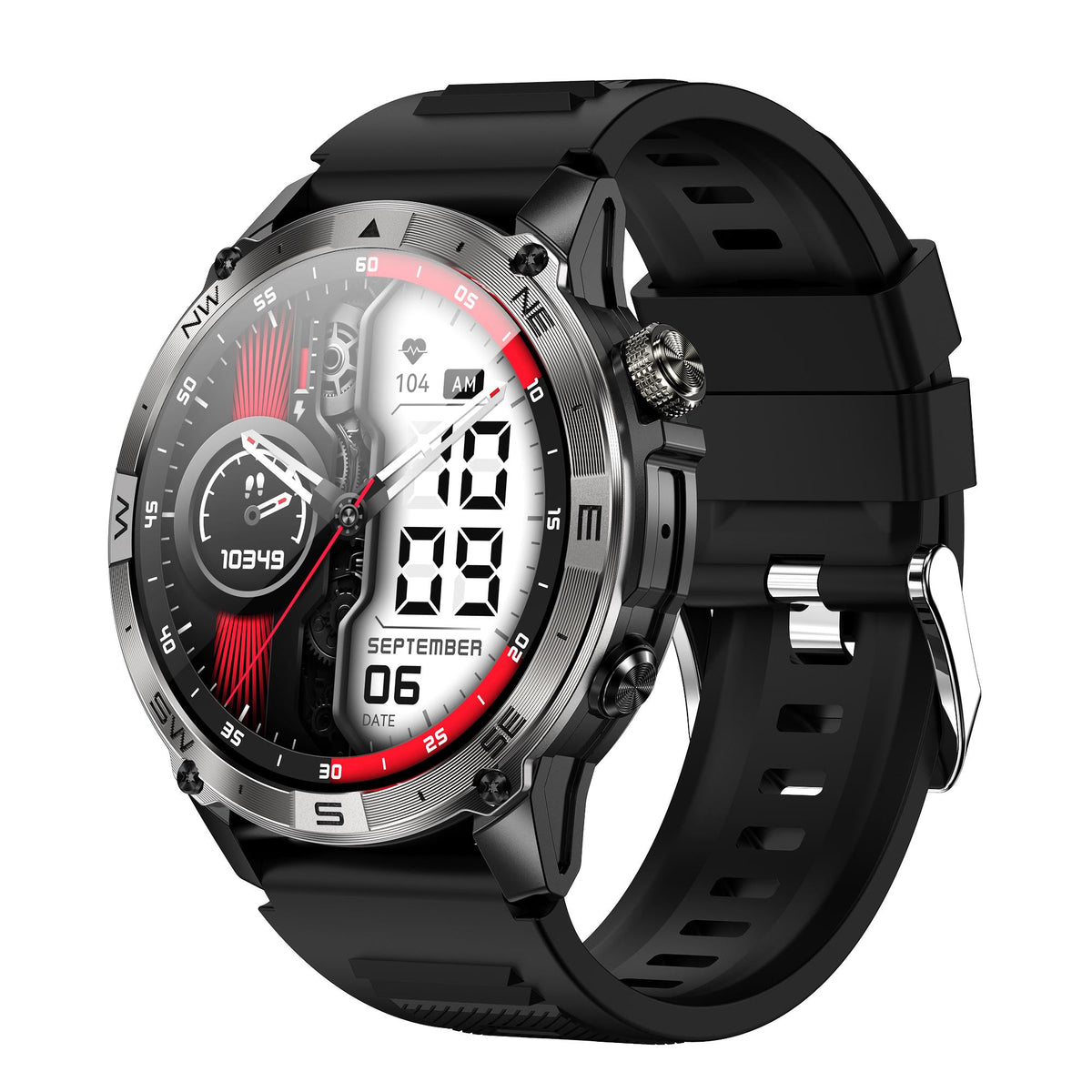 Intelligent Galaxy The Chairman Sport Smart Watch GPS feature. Fully Compatible with Android and IOS.