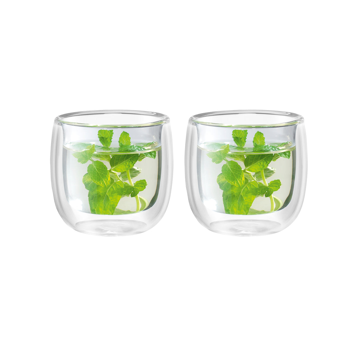 JA Henckels Sorrento 2-Piece Double-Wall Glass Tea Cup Set