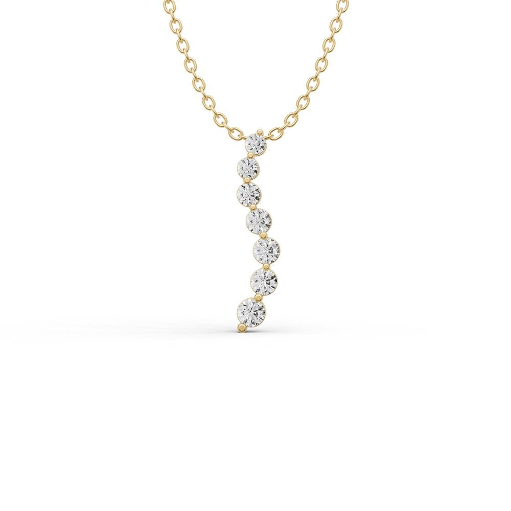 Prestige Boutique Diamonds 7 Stone Lab Diamond Journey Pendant Size 1 CT