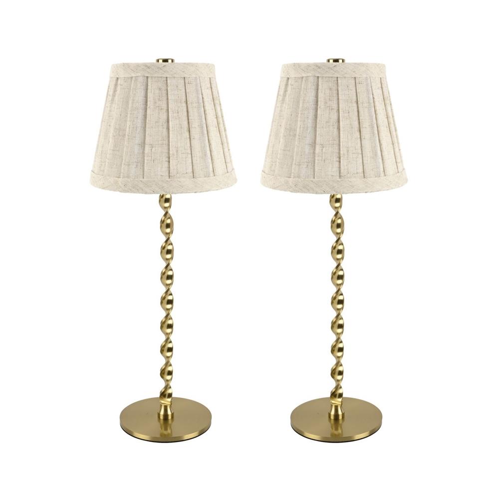 Bell + Howell Rechargeable Twisted Table Lamp Size 14" 2 Pack