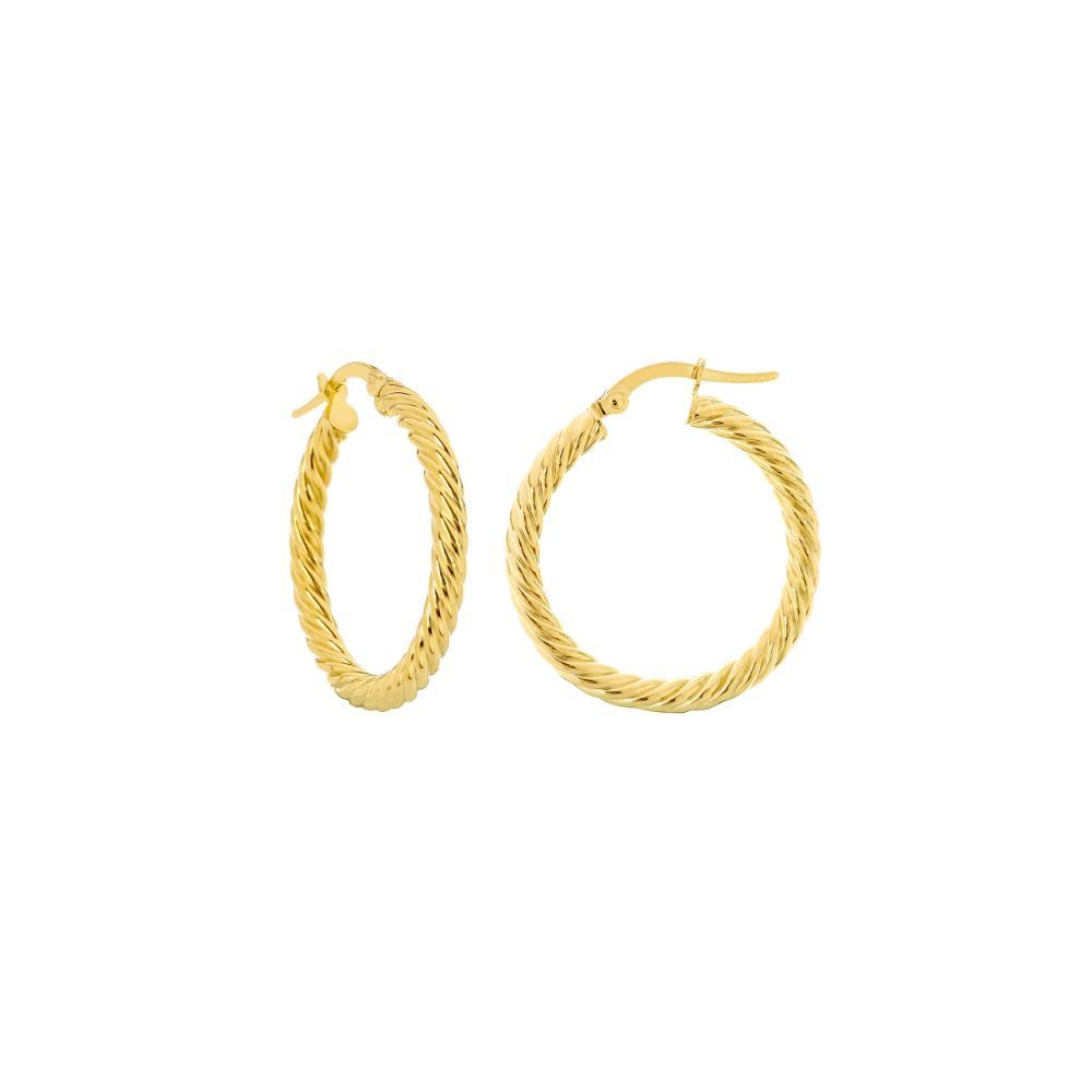HAWLEY ST Twisted Rope Hoop Earrings