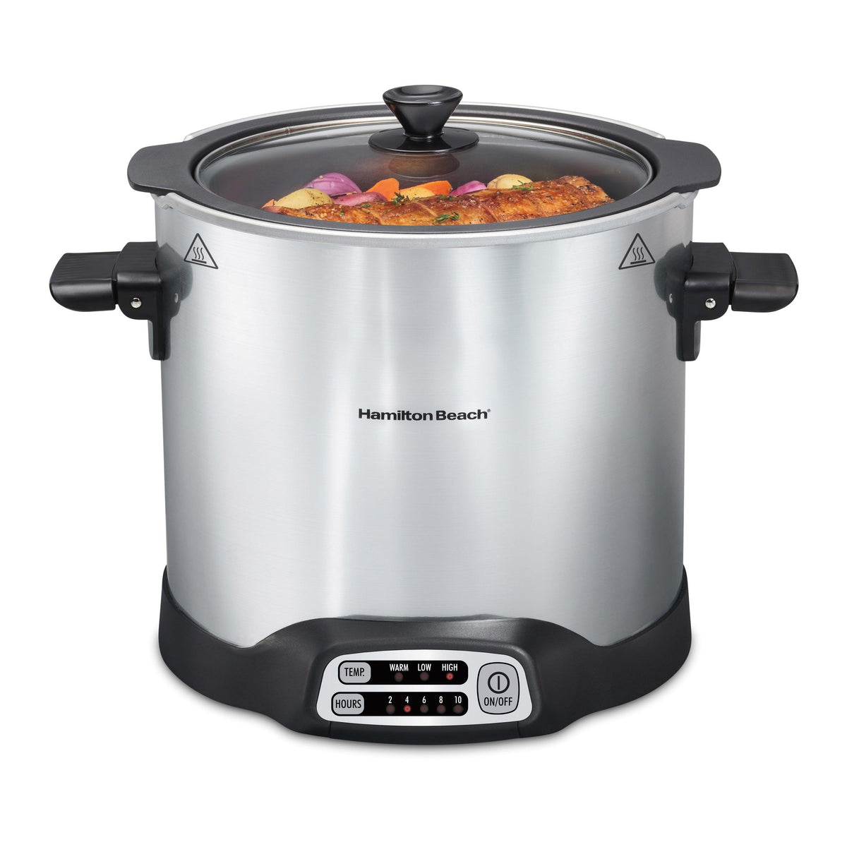 Hamilton Beach 10qt Sear & Cook Stockpot Slow Cooker Silver