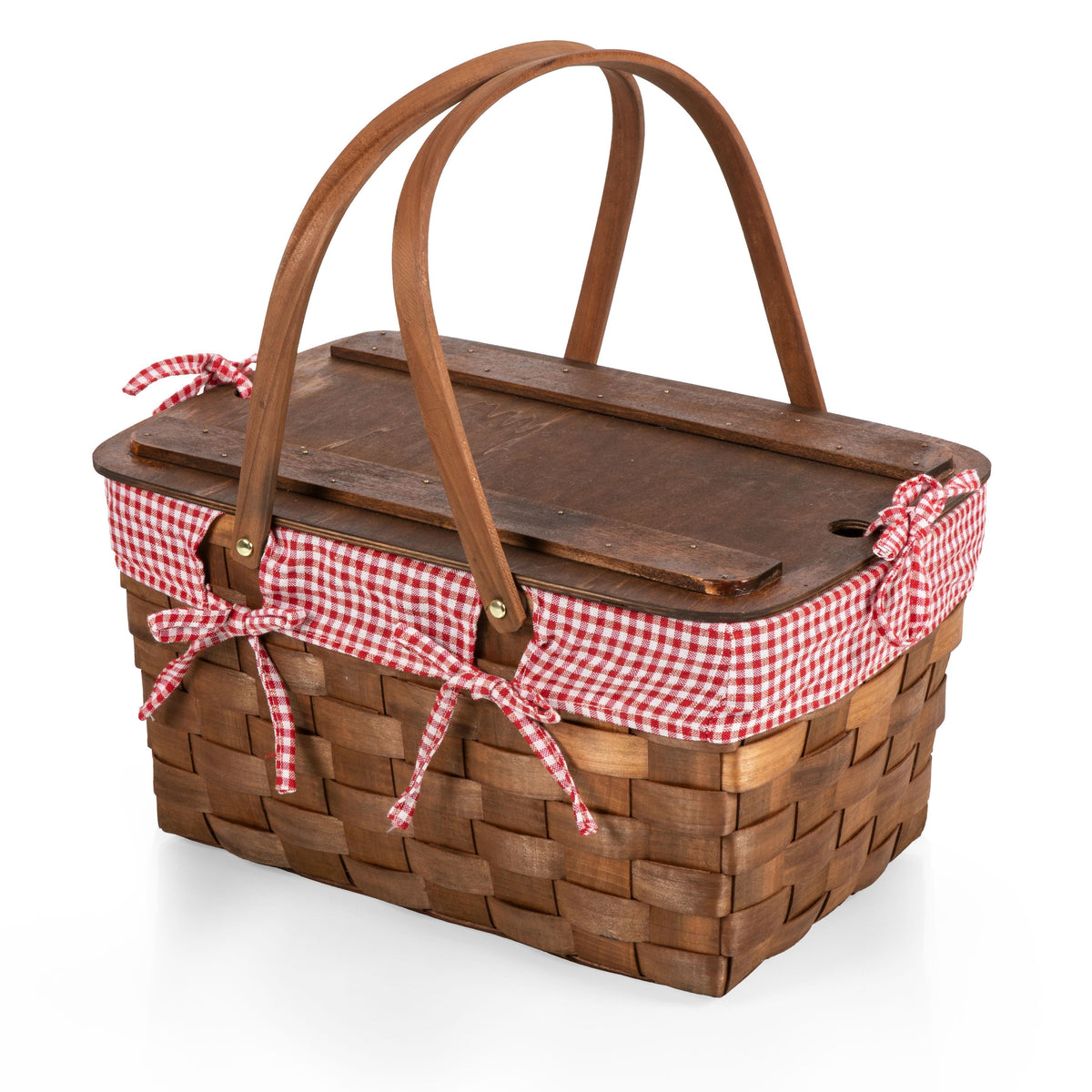 Picnic Time Kansas Basket - Navy Blue & White Stripe