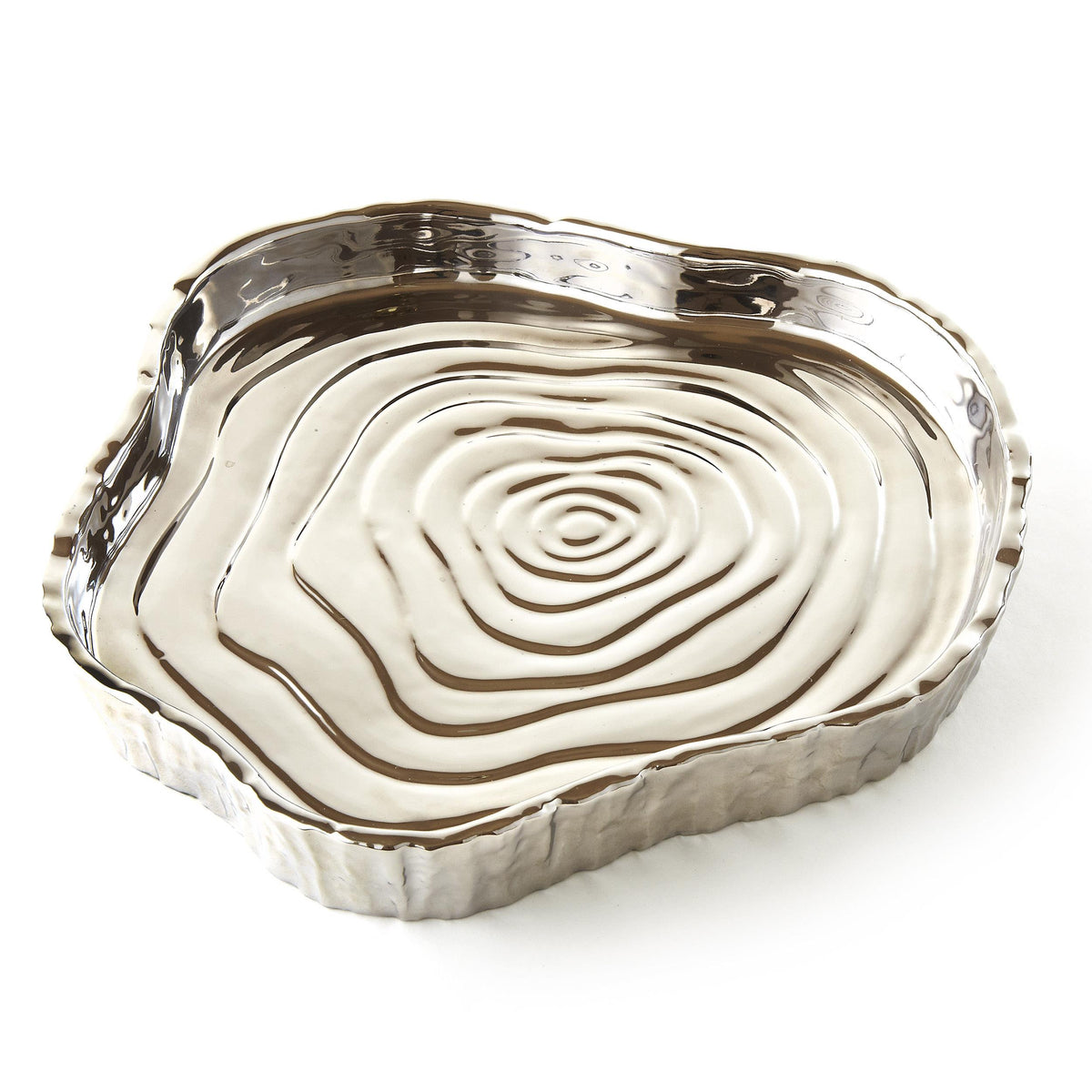 Stark Home Botanic Collection 9" Porcelain Tree Bark Tray