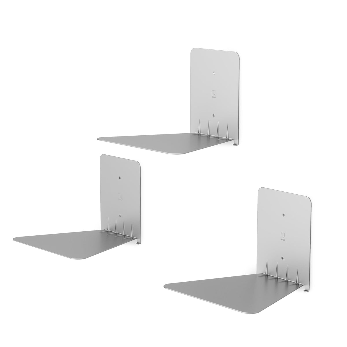 Umbra Conceal Floating Wall Shelf (3) Lrg Silver
