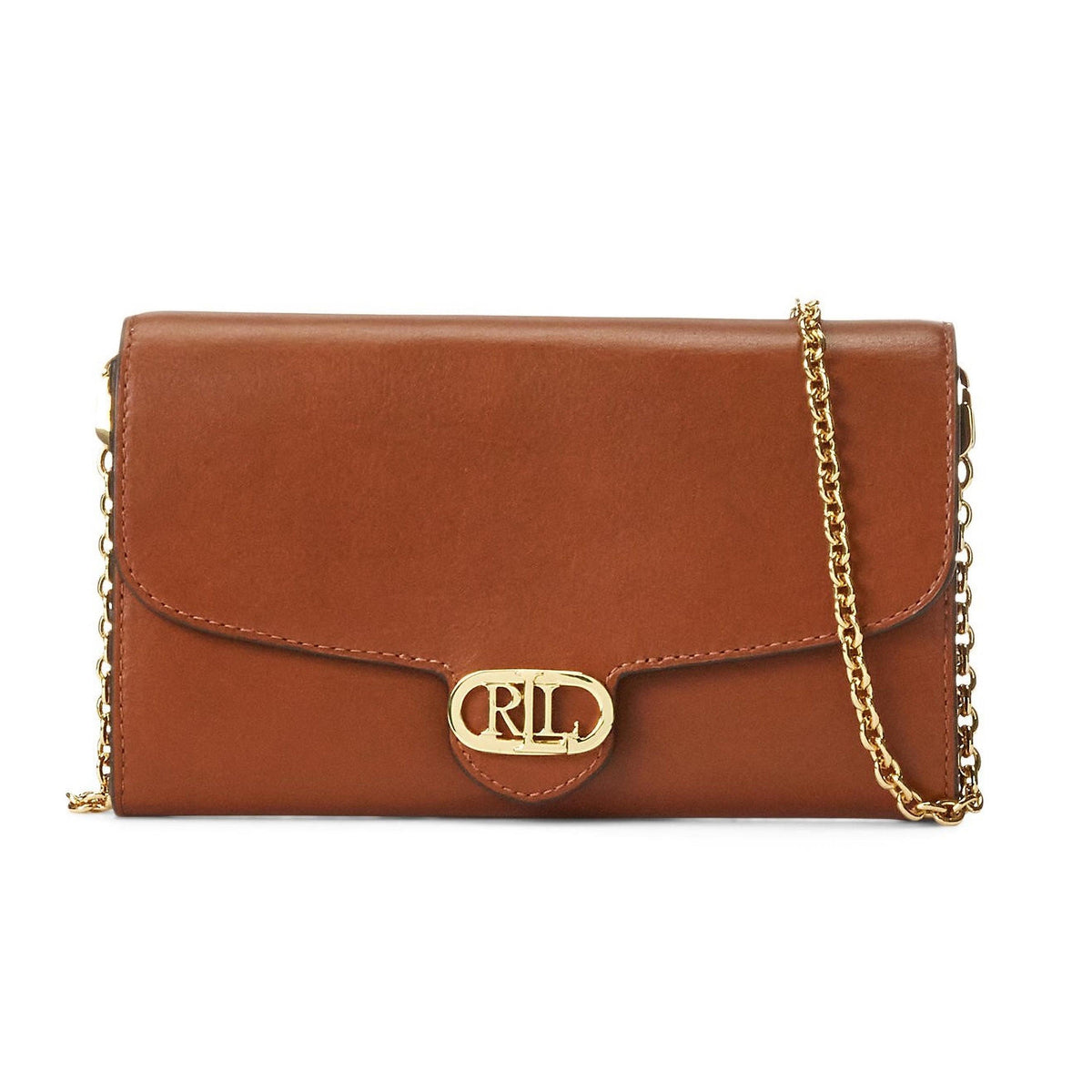 Polo Ralph Lauren Adair Smooth Leather Crossbody Tan