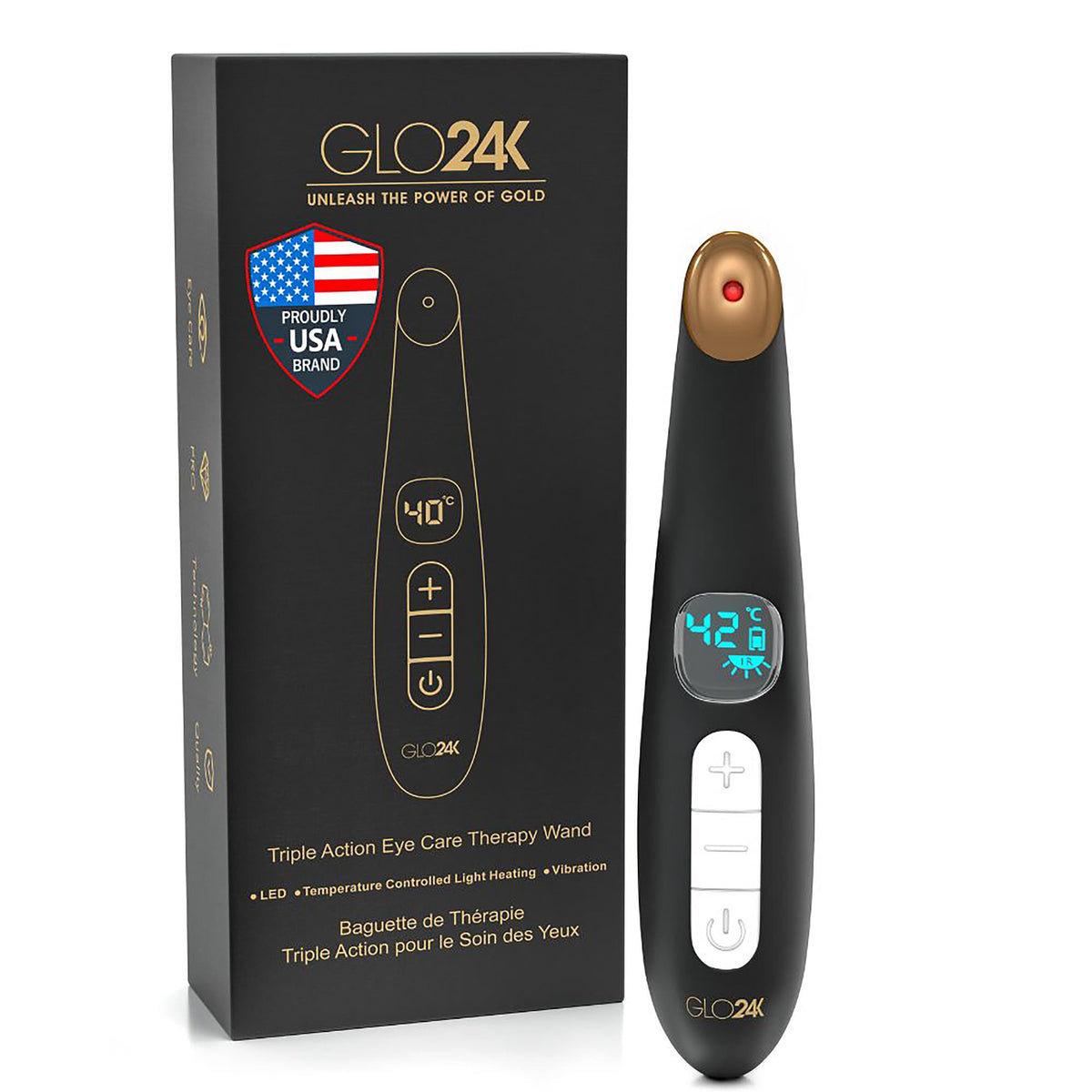 GLO24K Triple Action Eye Care Therapy Wand
