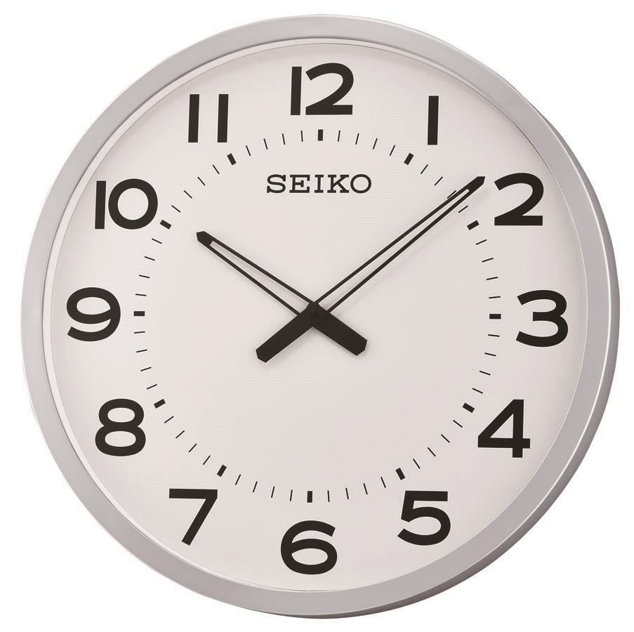 Seiko Clocks Wall, Quartz, Silver-Tone