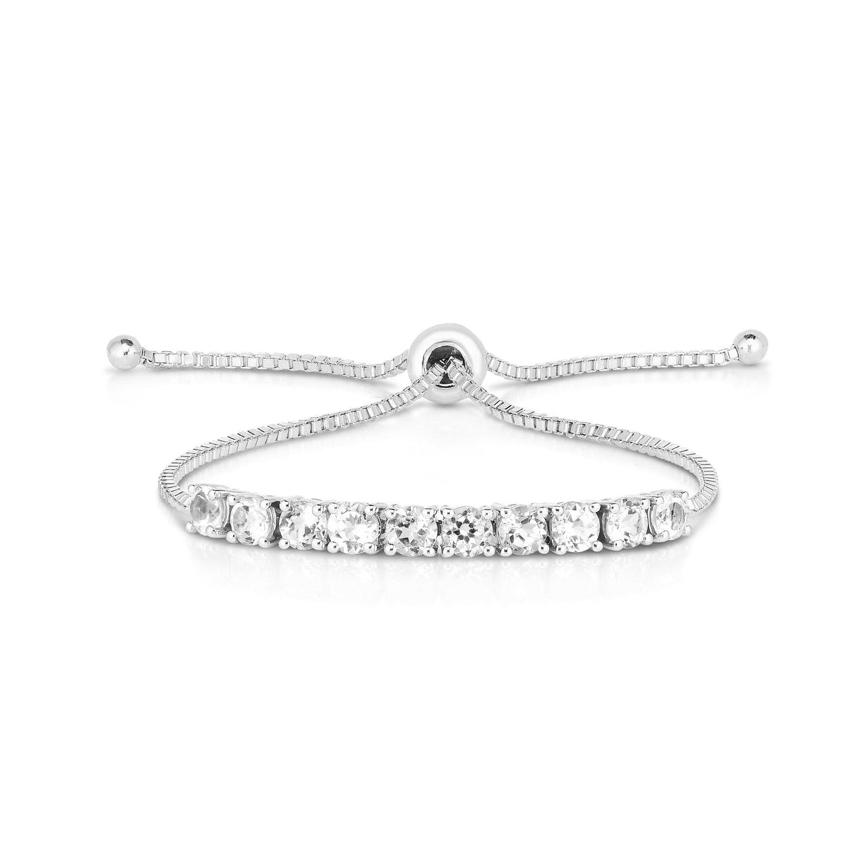Jilco White Topaz Bolo Bracelet