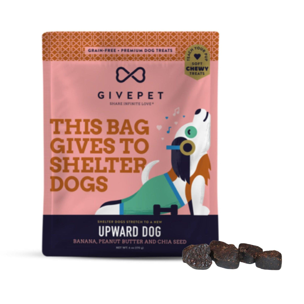 GivePet Upward Dog Soft & Chew Training Dog Treats - 6oz Bag