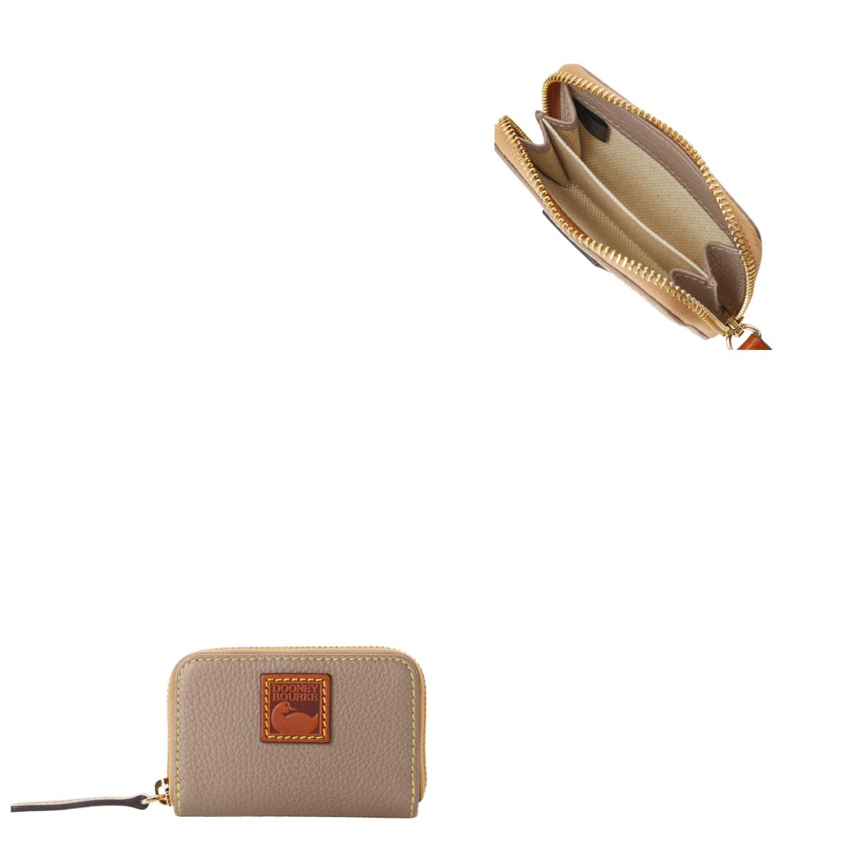 Dooney & Bourke Pebble Grain Zip Around Credit Card Case