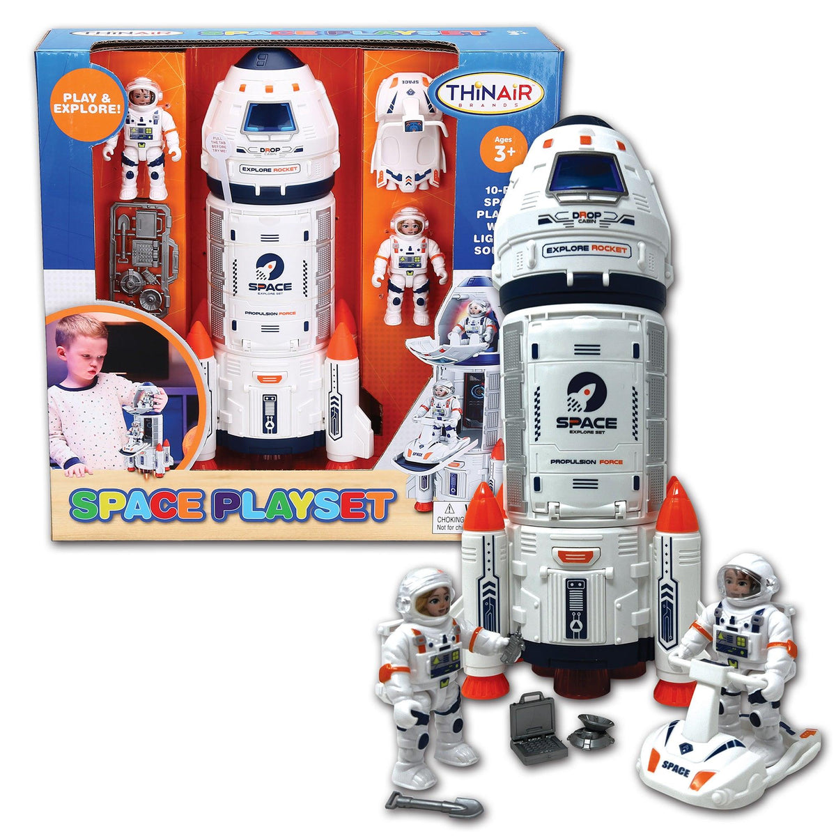Thin Air Brands Space Playset Ages 3+ Years