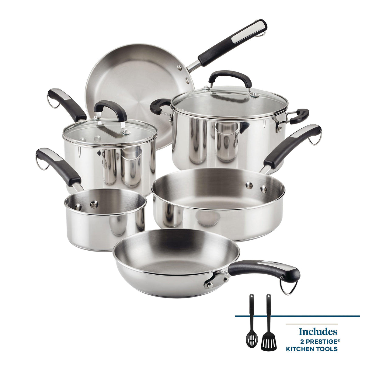 Farberware 10pc Brilliance Stainless Steel Cookware Set