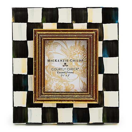 MacKenzie-Childs mocha check 2.5" x 3" frame