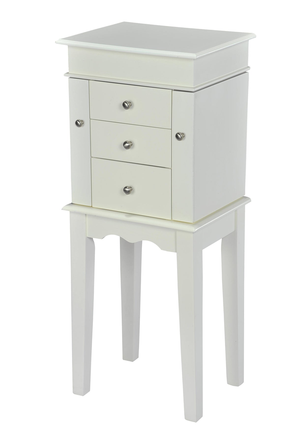 W Unlimited Jewelry Armoire Cabinet Organizer - Antique White