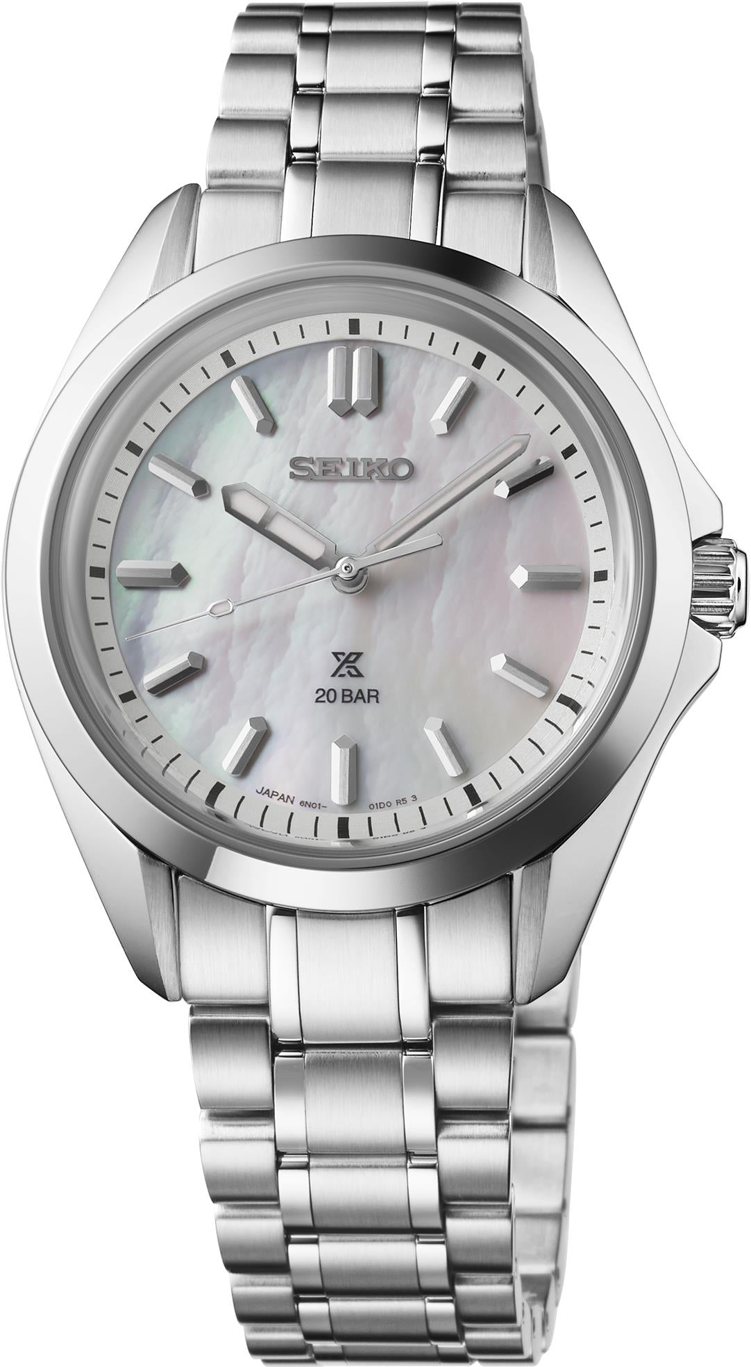 Seiko Watch Prospex Sport SS Quartz MOP Dial